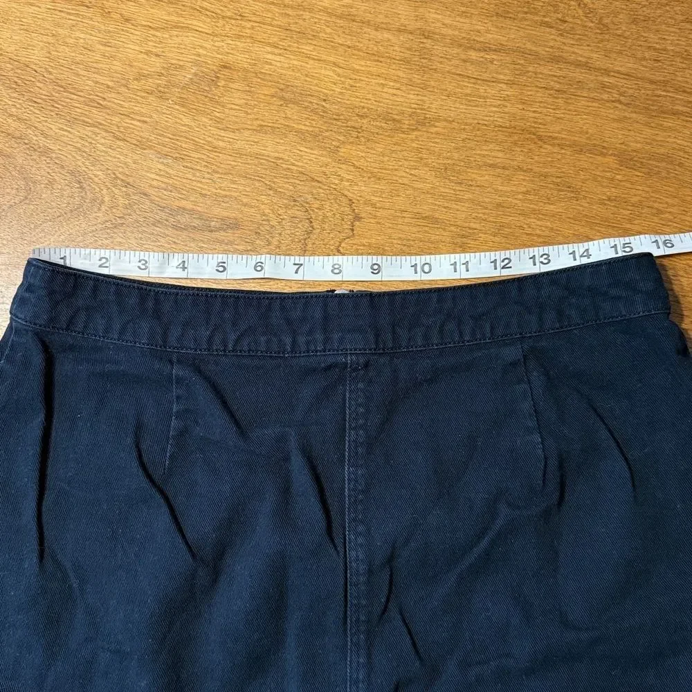 H&M Divided Black Denim Pencil Skirt with Zipper